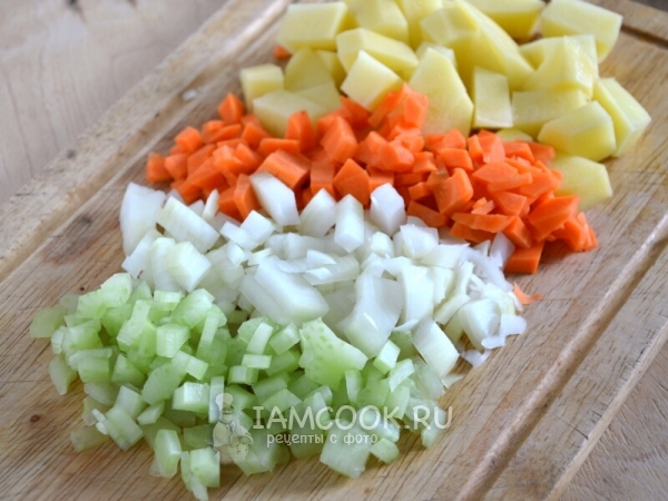 Нарезанные овощи