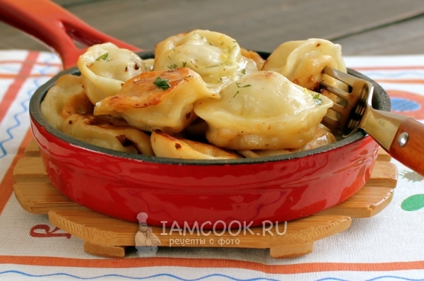 Рецепт пельменей на сковороде