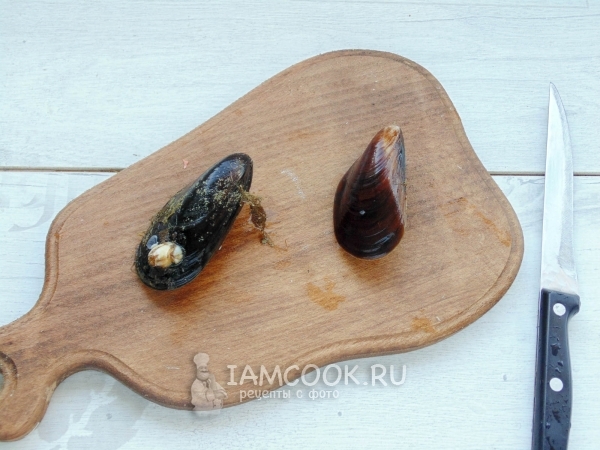 Очистить мидии