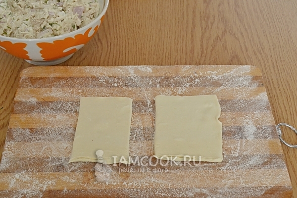 Порезать тесто на прямоугольники