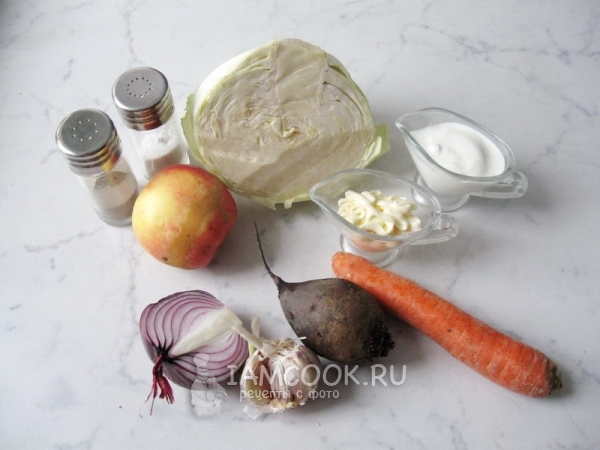 Ингредиенты для витаминного салата