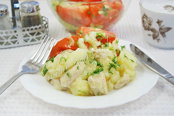 Рецепт курицы с картошкой в мультиварке