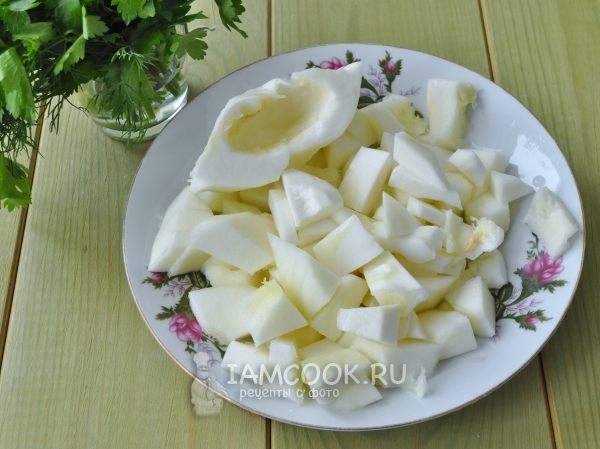 Порезать патиссоны