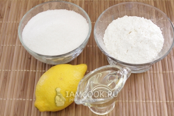 Ингредиенты для постного печенья