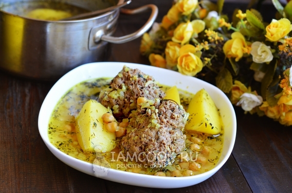 Фото супа «Кюфта-бозбаш»