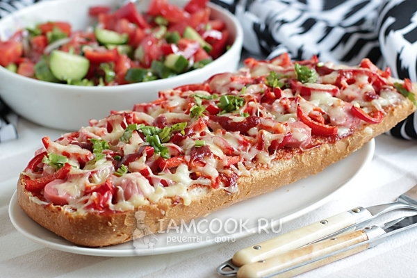 Фото пиццы из батона