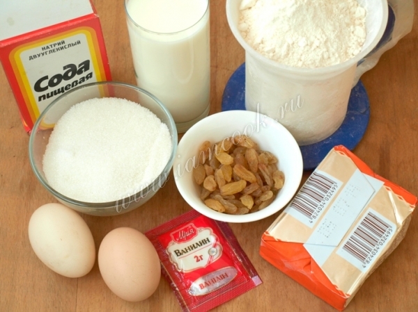 Ингредиенты для кекса проще простого
