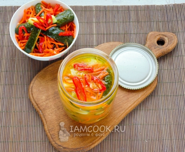 Готовые огурцы по-корейски на зиму