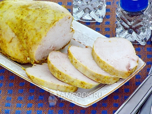 Фото куриной ветчины в мультиварке