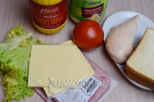 Ингредиенты для клаб-сэндвича