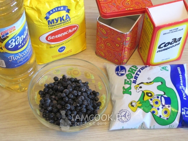 Ингредиенты для оладьев с ягодами без яиц