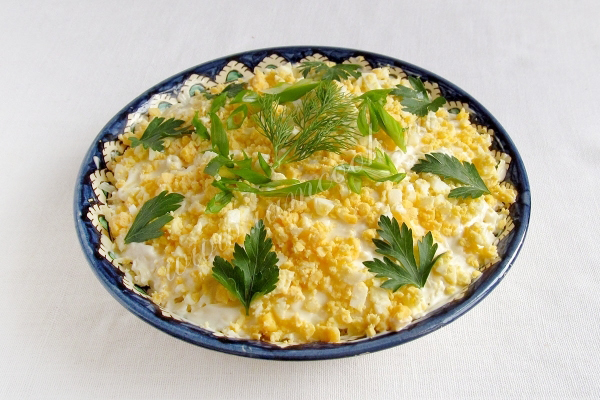 Готовим салат на 23 февраля с говядиной и сыром