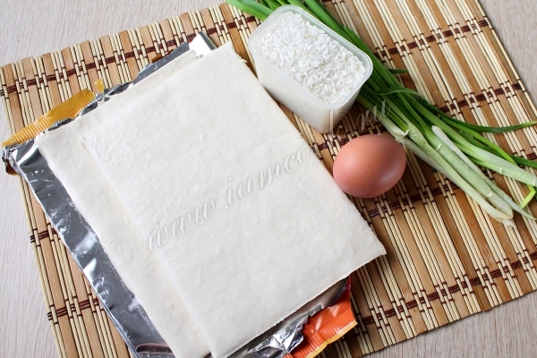 Ингредиенты для кулебяки с яйцом