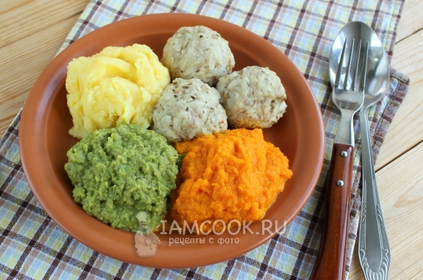 Фото цветного пюре из овощей
