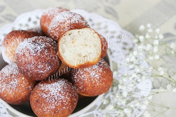 Готовим пончики из творога