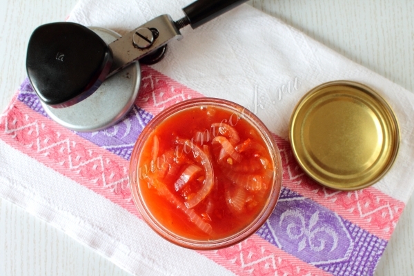 Соус из томатов и лука на зиму