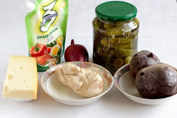 Ингредиенты для салата Признание