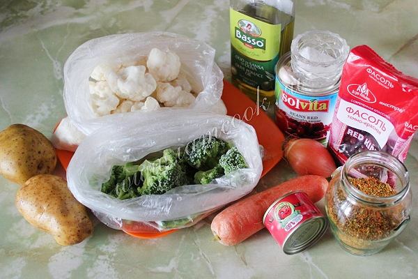 Ингредиенты для супа Минестроне