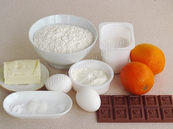 Ингредиенты для апельсинового кекса