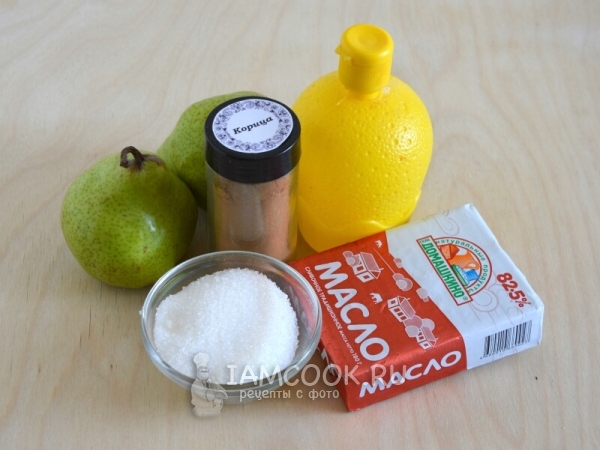 Ингредиенты для груш в карамели