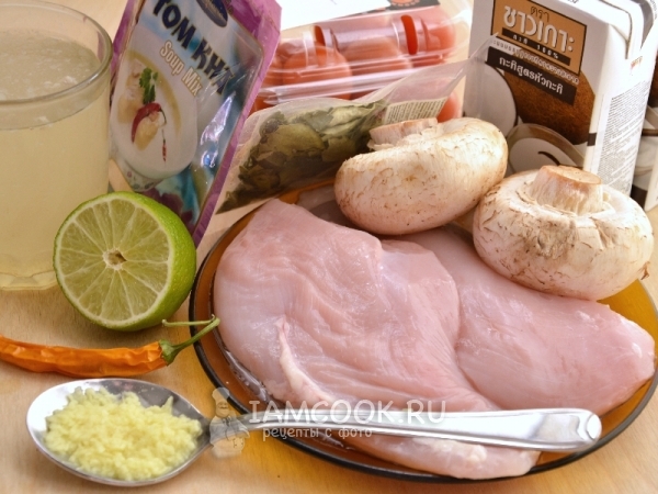 Ингредиенты для супа Том Кха