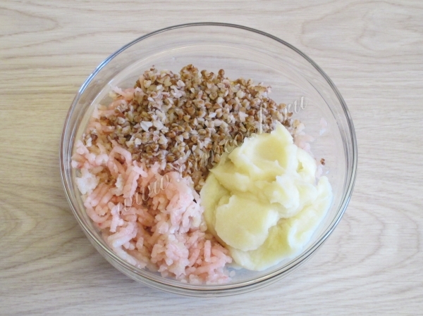 Фарш и гречка