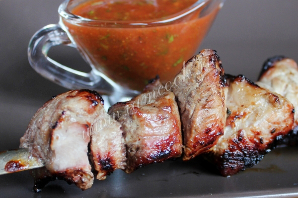 Шашлык из свинины на кефирном маринаде