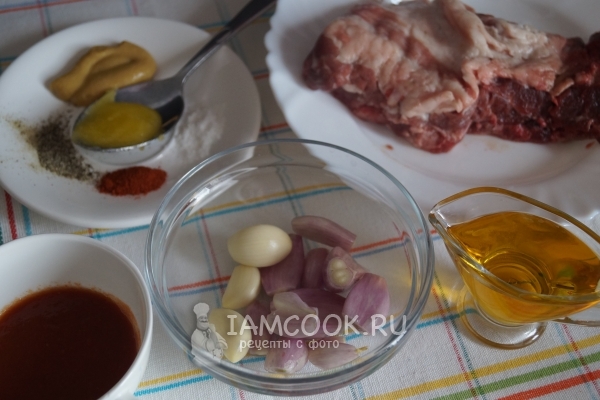 Ингредиенты для свиных ребрышек в духовке