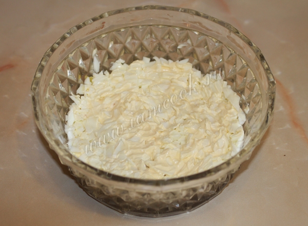 1 слой салата мимоза