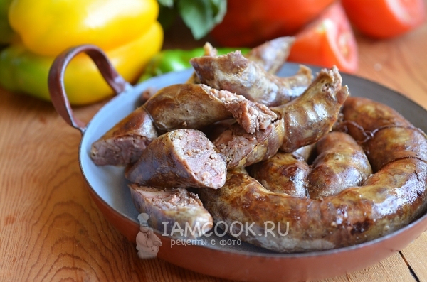 Фото домашней колбасы из свинины