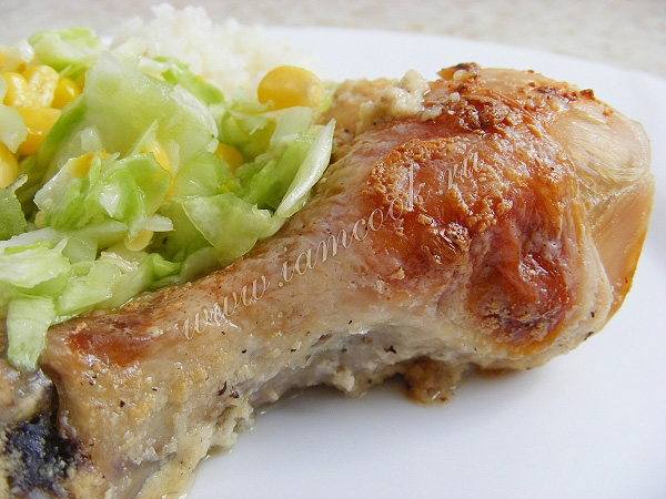 Рецепт куриных голеней в сметане