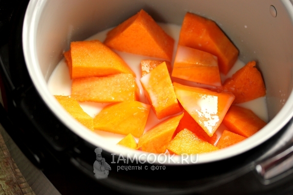Тыква в молоке в мультиварке