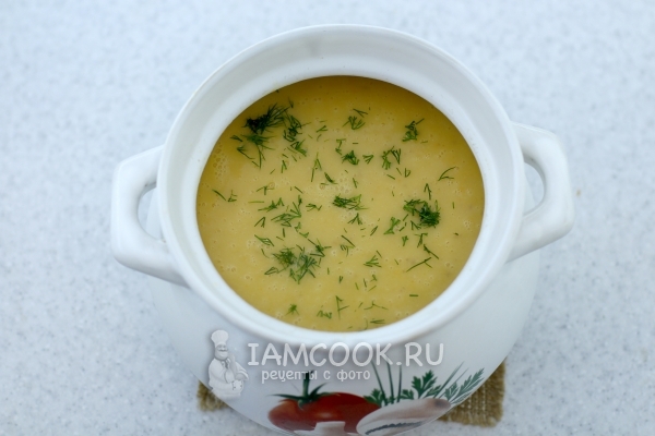 Готовый суп-пюре из фасоли