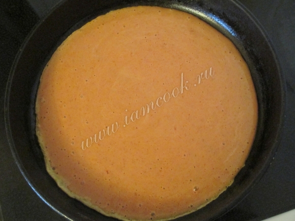 Жарим печеночный блинчик