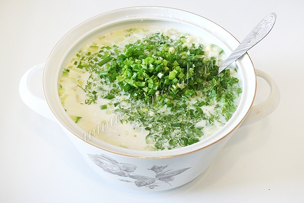 Вкусная домашняя окрошка на сыворотке
