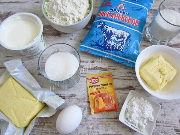 Ингредиенты для торта Пломбир