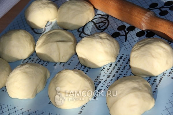 Поделить тесто на части