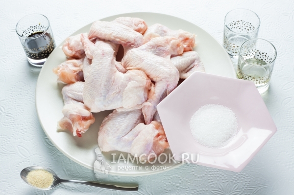Ингредиенты для крылышек в соусе Терияки
