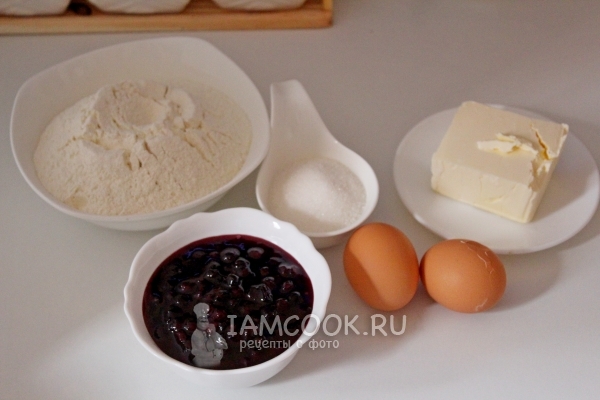 Ингредиенты для тарта с вареньем