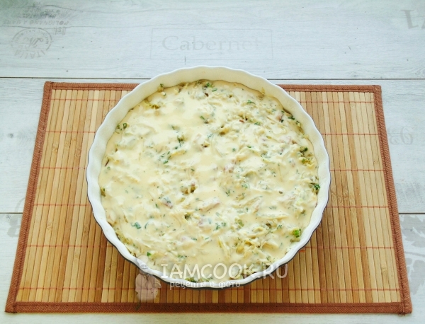 Залить тестом начинку