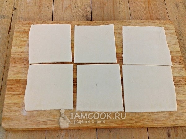 Разрезать тесто на квадраты