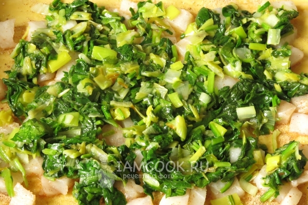 Положить зелень