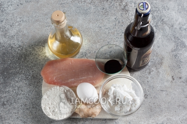 Ингредиенты для свинины в пивном кляре