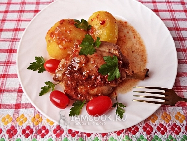 Готовый кролик в аджике