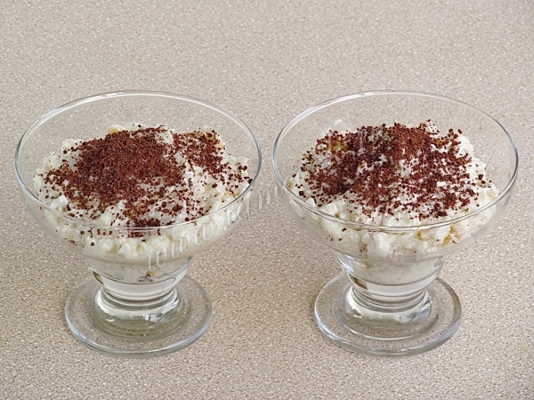 Рецепт десерта из риса со сливками