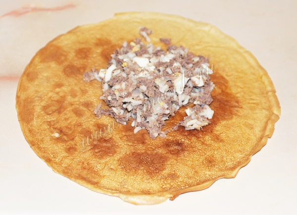 начинка из мяса и риса для блинов