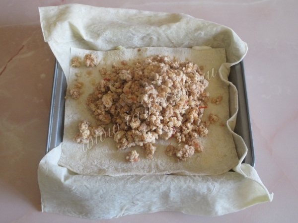 выкладываем начинку