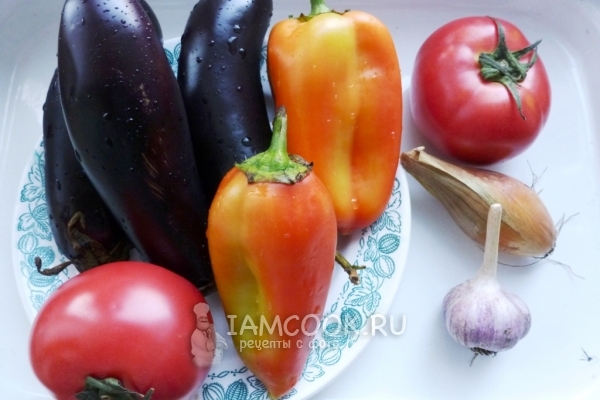 Ингредиенты для салата из запеченных овощей с медом