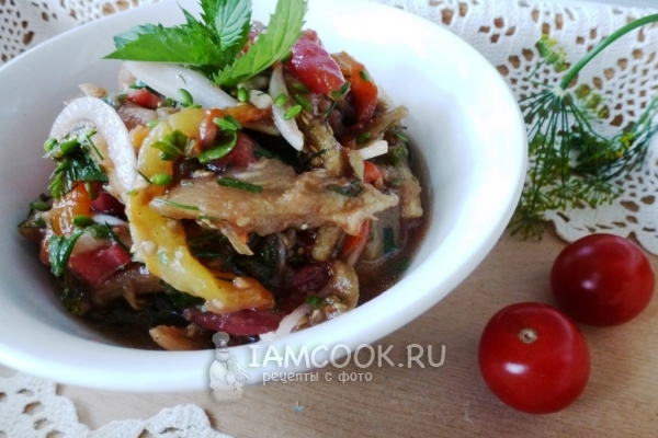 Рецепт салата из запеченных овощей с медом