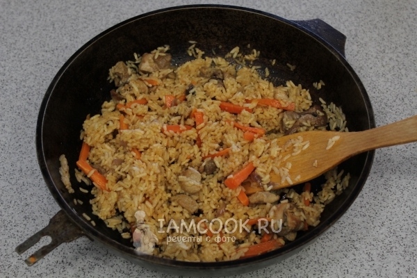 Готовая свинина с рисом